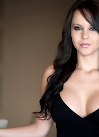 Bryci pops out of her sexy black dress!